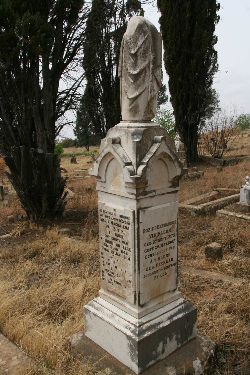 BLERK Frederik Andries Georg, van 1832-1904 & Maria Magdalena FOURIE 1842-1924 :: VAN BLERK Rozier Bernardus nee PIENAAR 1873-1907 :: VAN BLERK Anna Catharina 1869-1904_1