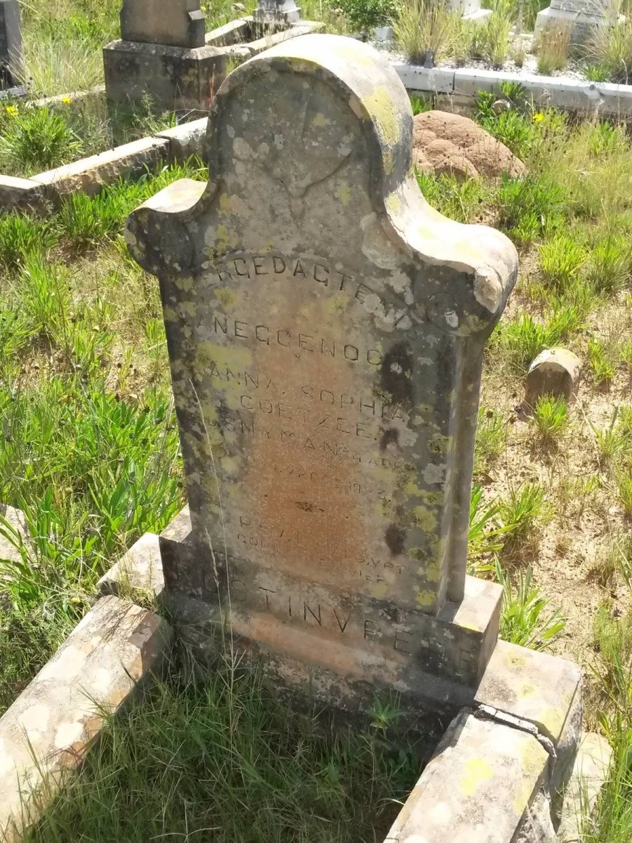 COETZEE Anna Sophia nee SNYMAN -1923