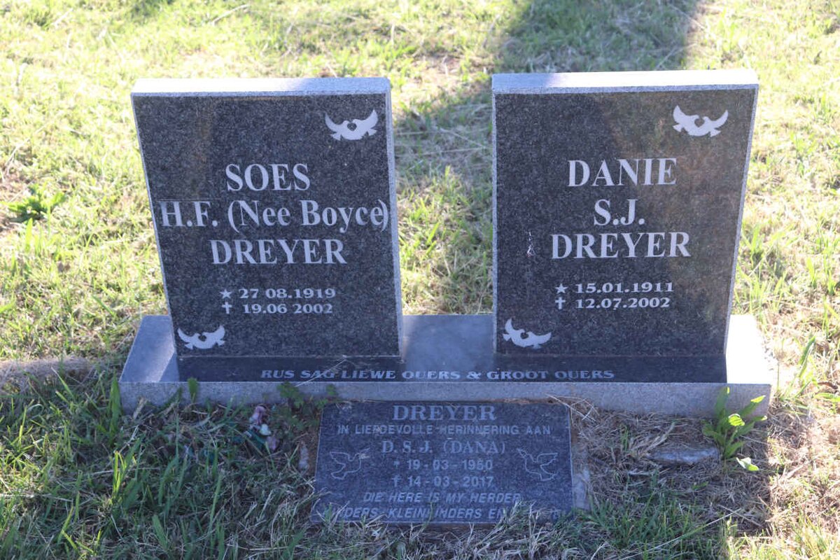 DREYER S.J. 1911-2002 & H.F. BOYCE 1919-2002 :: DREYER D.S.J. 1950-2017