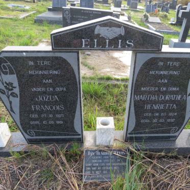 ELLIS Jozua Francois 1925-1981 & Martha Dorathea Henrietta 1924-1992 :: ELLIS Jan Hendrik 1964-1996