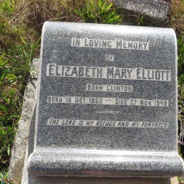 ELLIOTT Elizabeth Mary nee CLINTON 1862-1948
