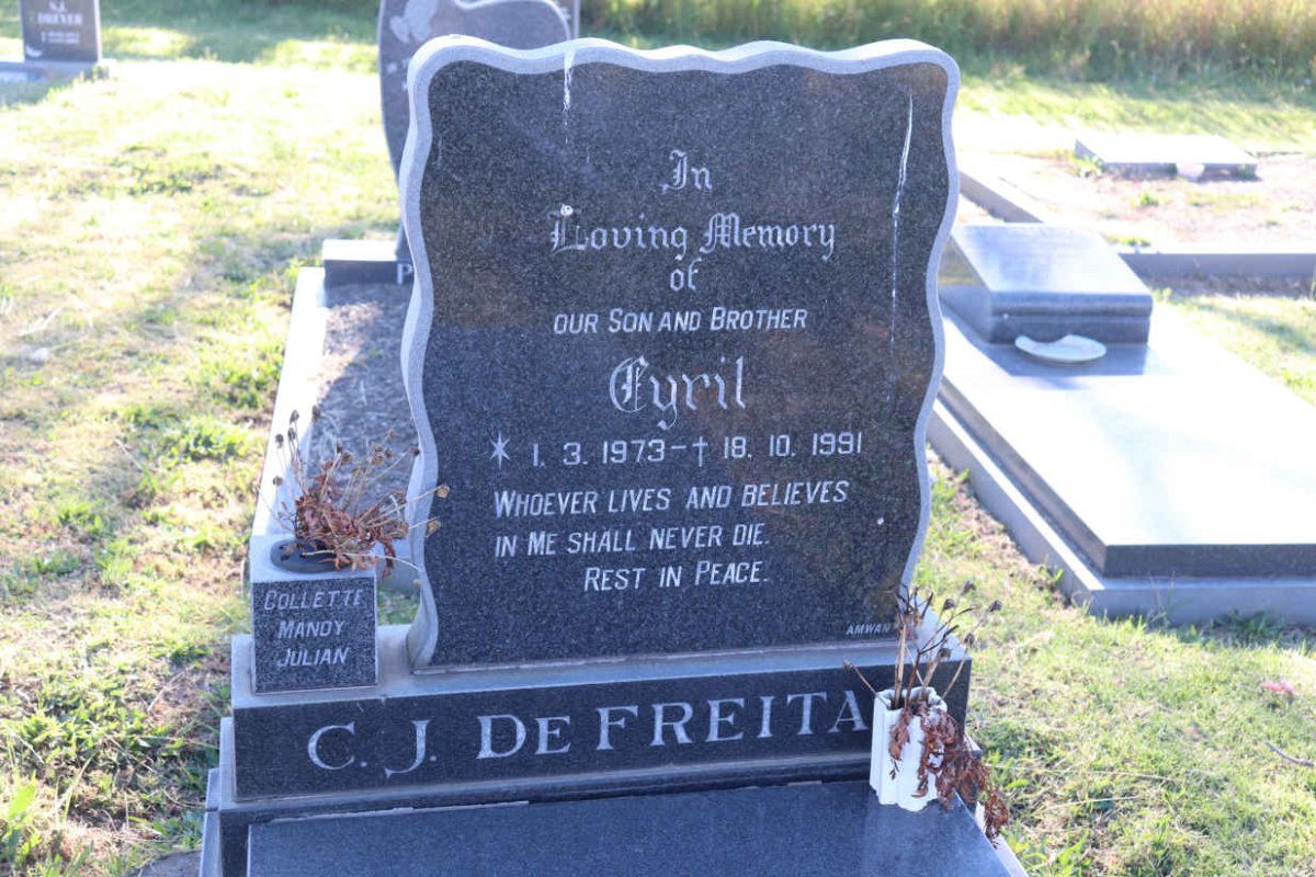 FREITAS Cyril J., de 1973-1991