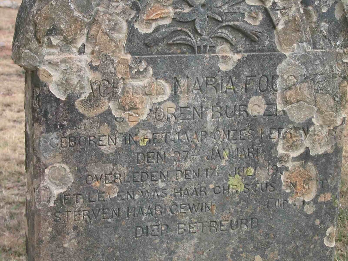 FOUCHE Machtel Maria nee BURGER 1815-190?