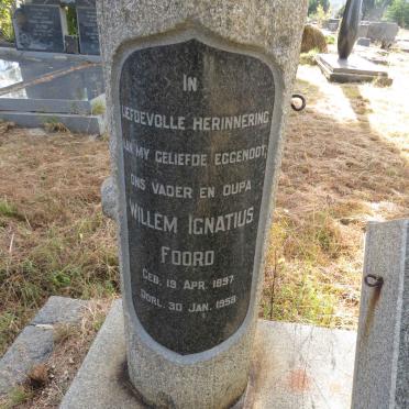 FOORD Willem Ignatius 1897-1958