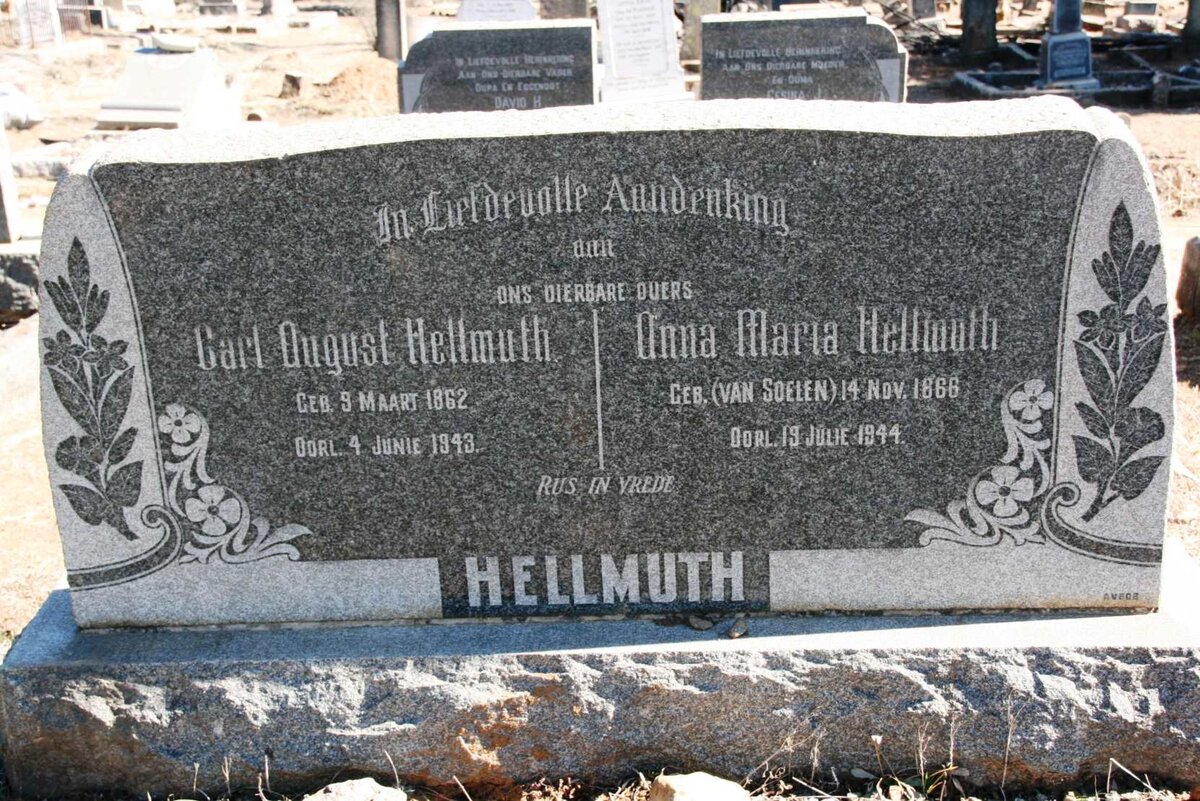 HELLMUTH Carl August 1862-1943 & Anna Maria VAN SOELEN 1866-1944