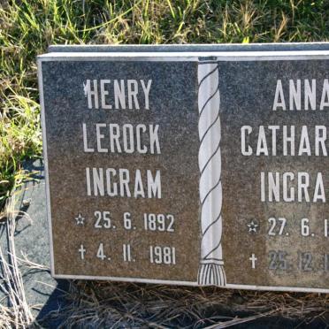INGRAM Henry Lerock 1892-1981 & Anna Catharina 1896-1986