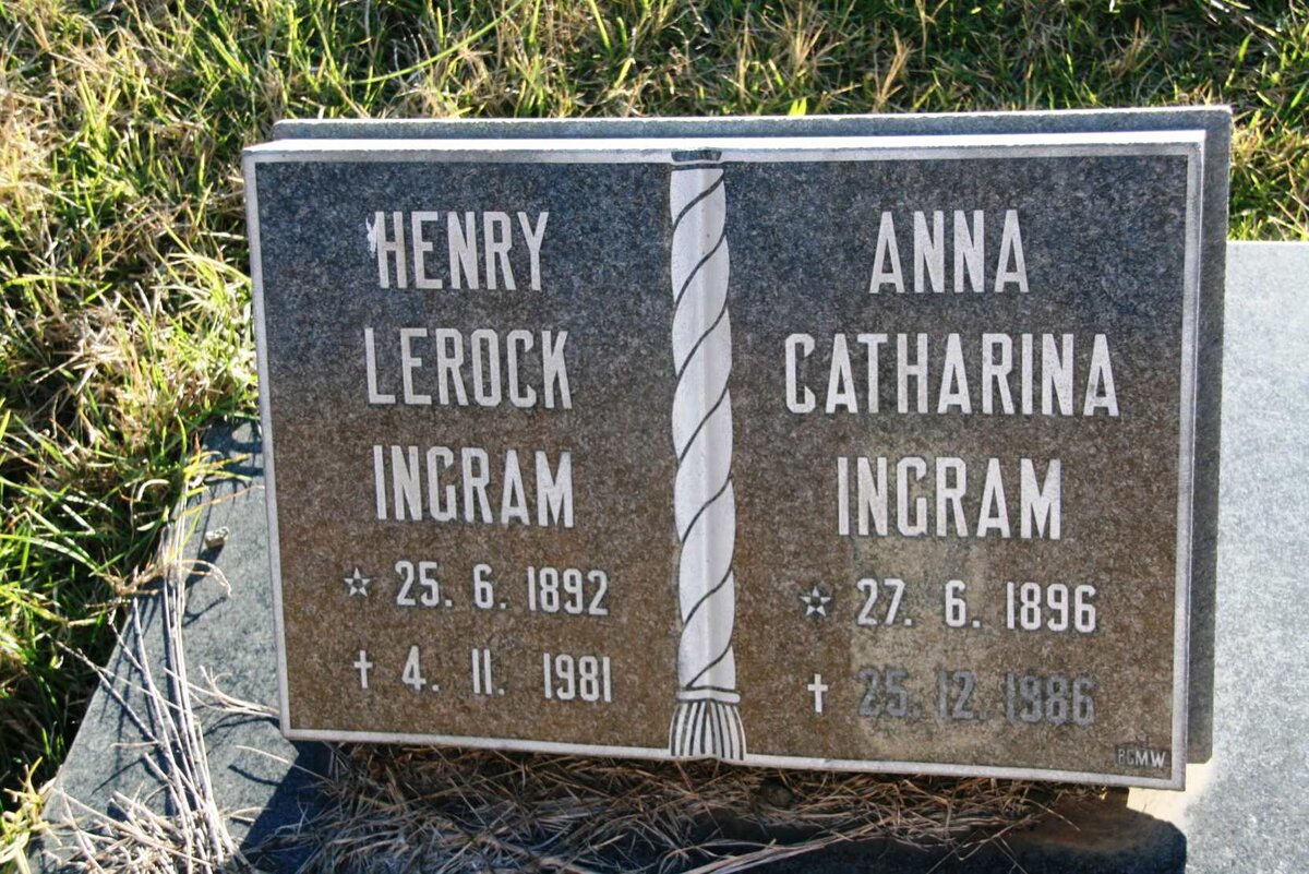 INGRAM Henry Lerock 1892-1981 & Anna Catharina 1896-1986