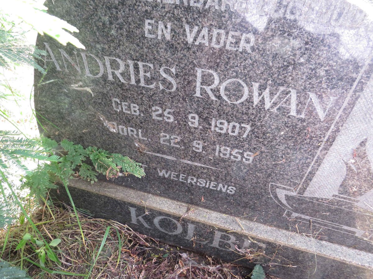 KOLBE Andries Rowan 1907-1959 