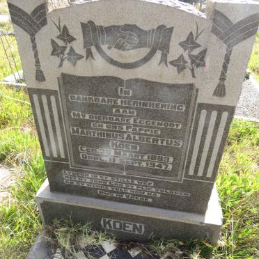 KOEN Marthinus Albertus 1889-1947