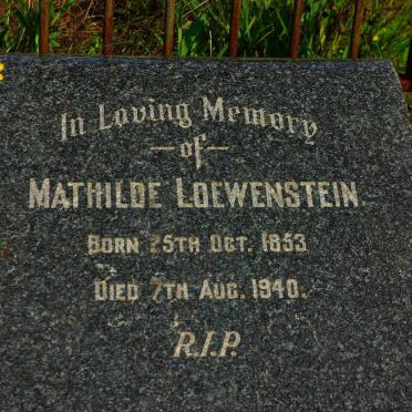 LOEWENSTEIN Mathilde 1853-1940