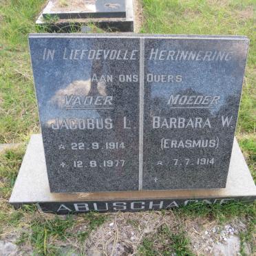 LABUSCHAGNE Jacobus L. 1914-1977 & Barbara W. ERASMUS 1914-
