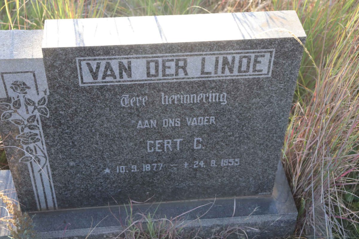 LINDE Gert C., van der 1877-1955