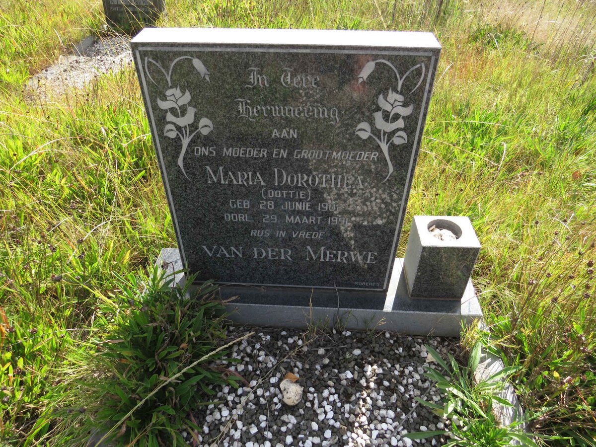 MERWE Maria Dorothea, van der 1902-1991 