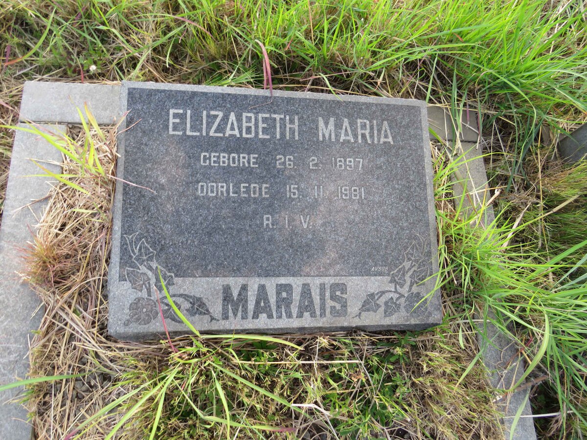 MARAIS Elizabeth Maria 1897-1981