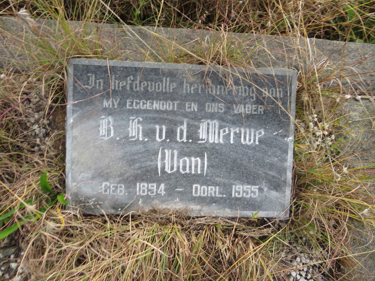 MERWE B.H., v.d. 1894-1955