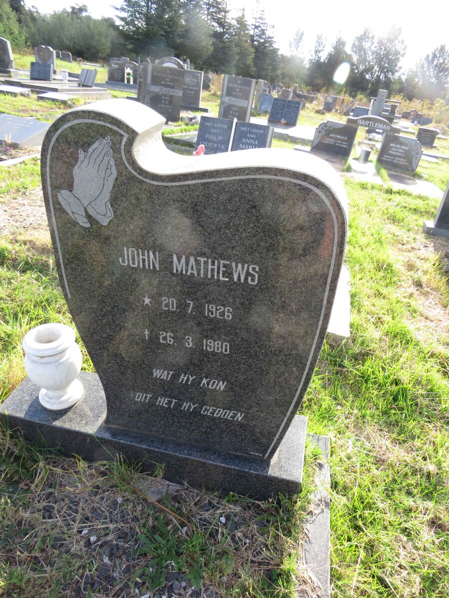 MATHEWS John 1926-1980