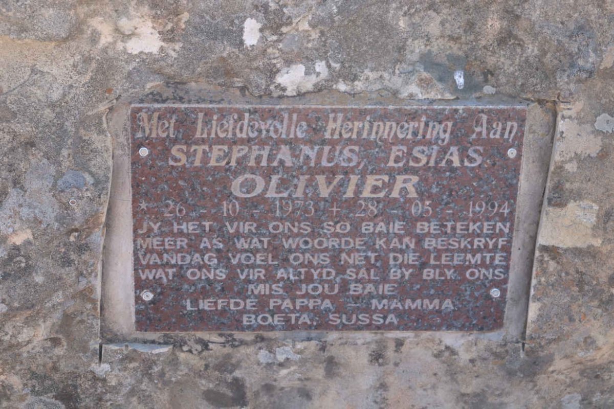 OLIVIER Stephanus Esias 1973-1994