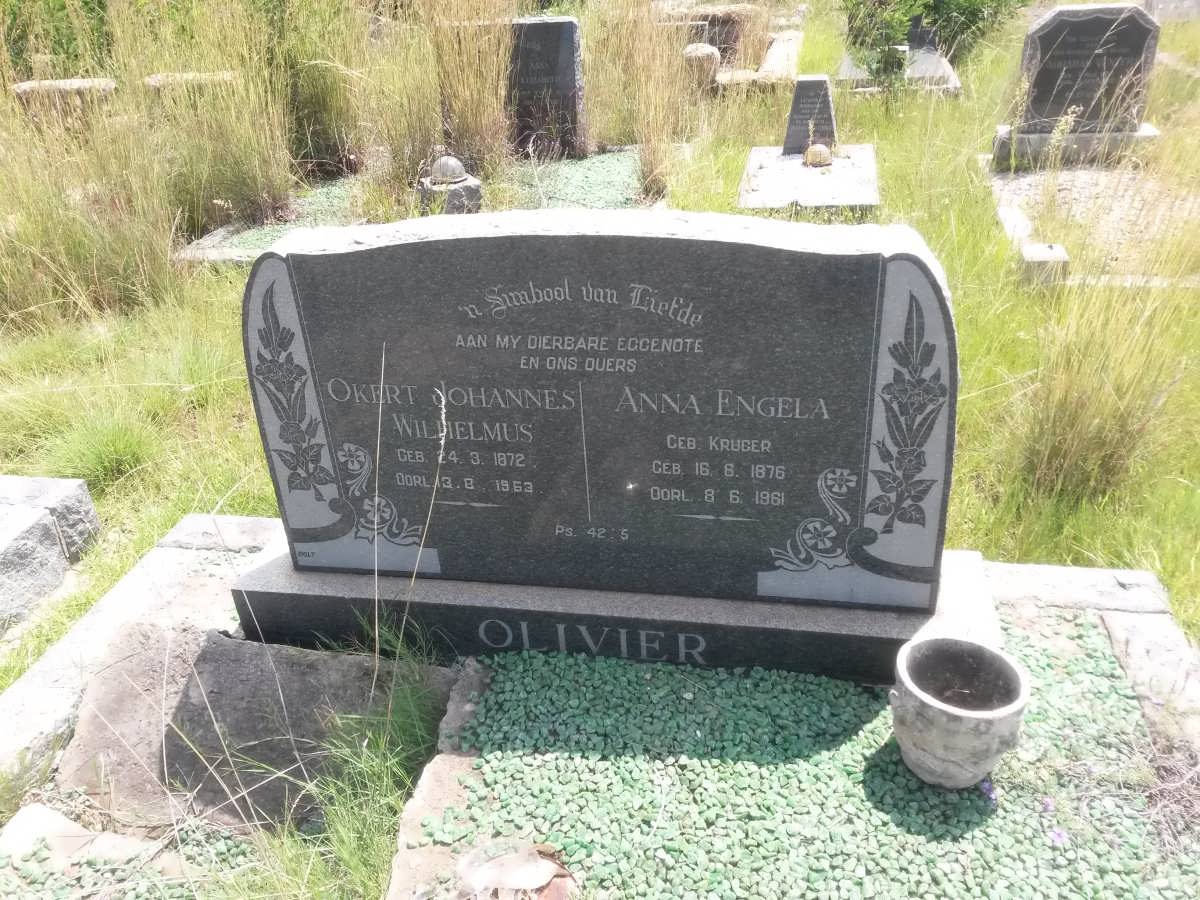 OLIVIER Okert Johannes Wilhelmus 1872-1963 &amp; Anna Engela KRUGER 1876-1961