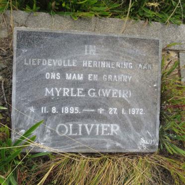 OLIVIER Myrtle G. nee WEIR 1895-1972