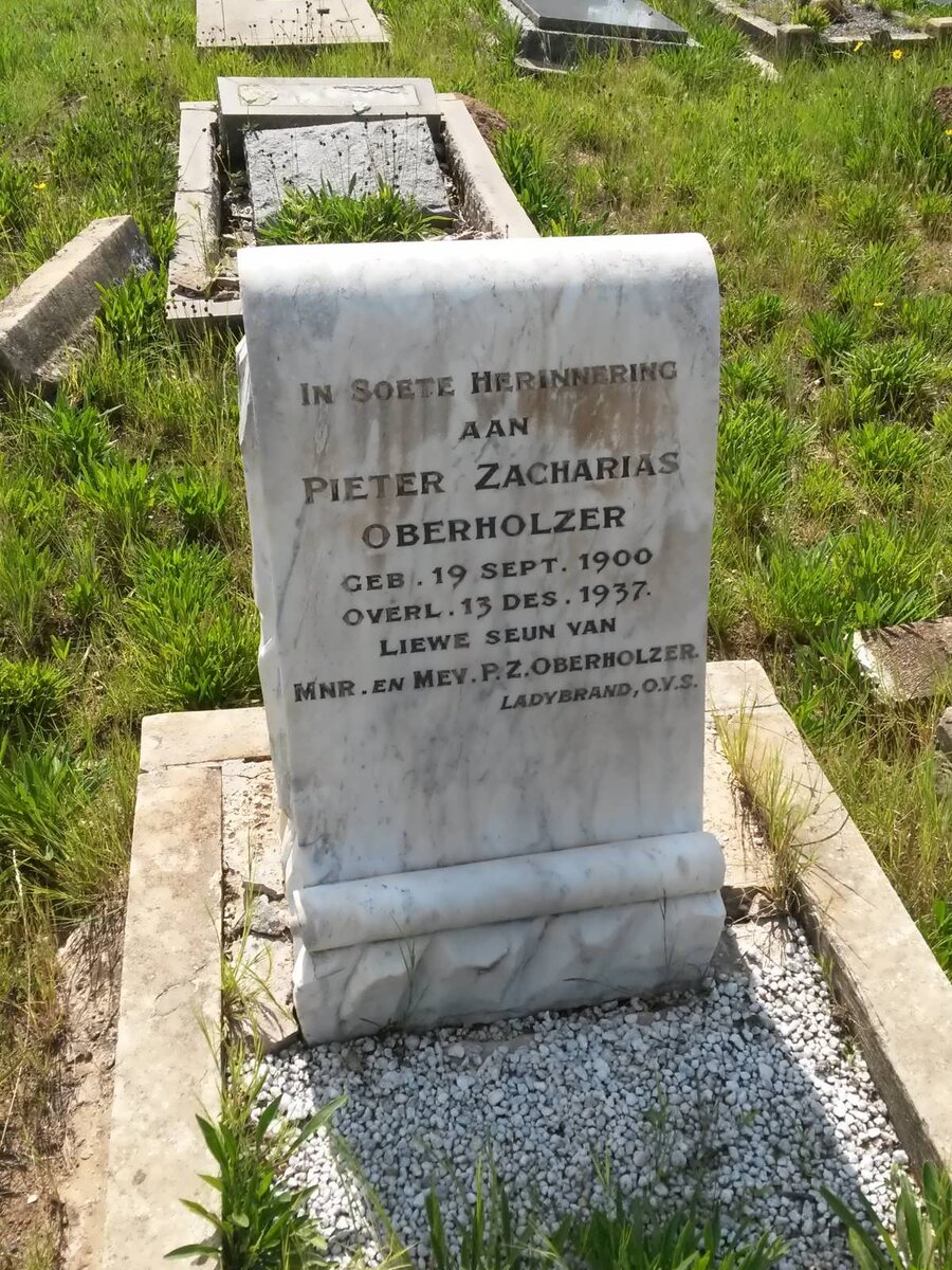 OBERHOLZER Pieter Zacharias 1900-1937