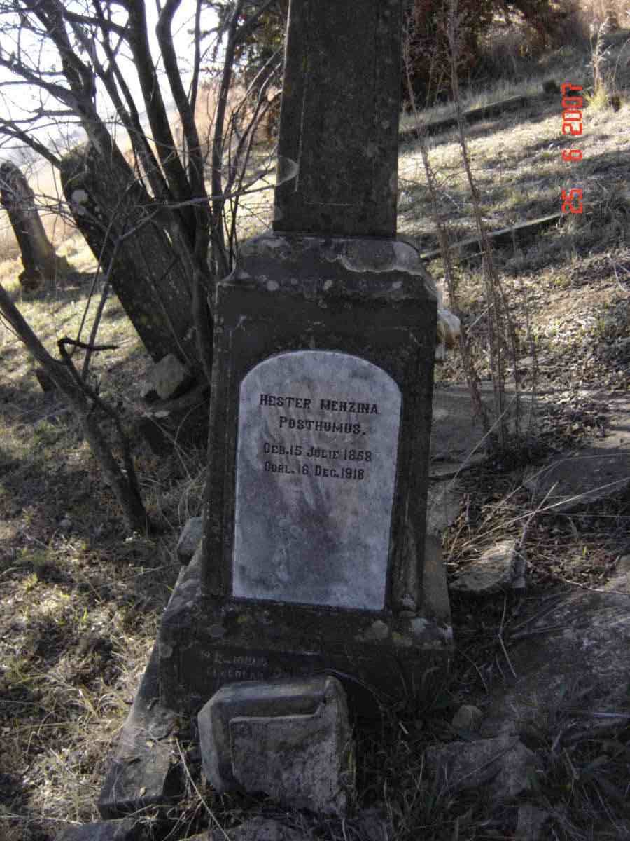 POSTHUMUS Hester Menzina 1858-1918