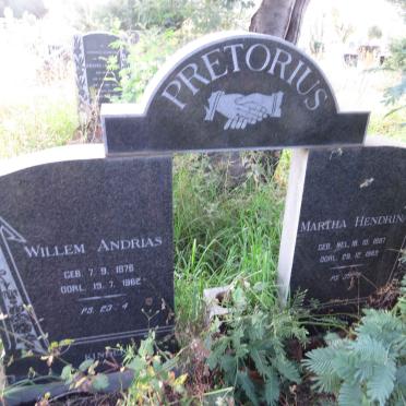 PRETORIUS Willem Andrias 1876-1962 & Martha Hendrina NEL 1887-1969