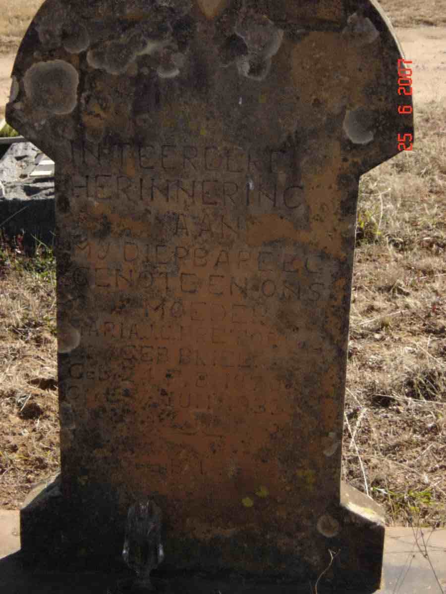 PRETORIUS Maria J.C. nee BRIEL 1870-1935