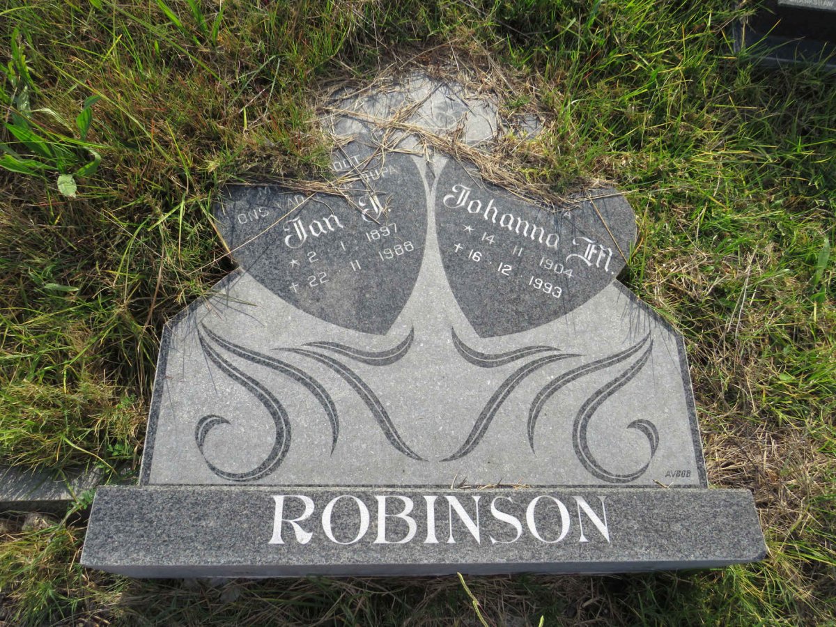 ROBINSON Jan J. 1897-1988 & Johanna M. 1904-1993