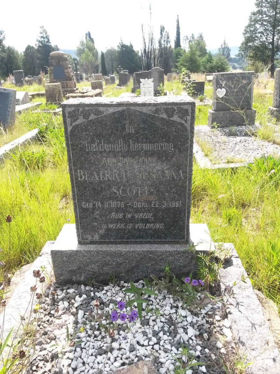 SCOTT Beatrice Susanna 1875-1951