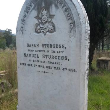 STURGESS Sarah 1842-1893