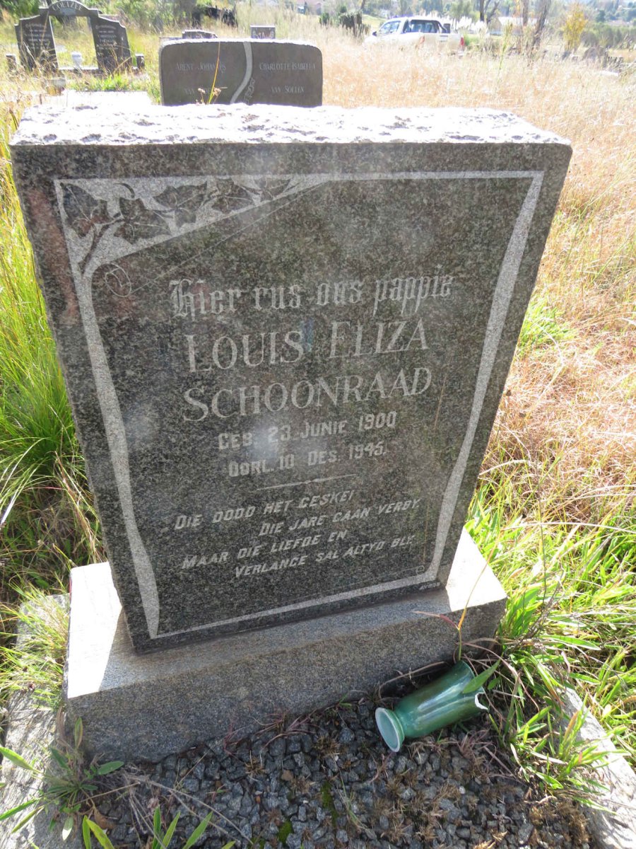 SCHOONRAAD Louis Eliza 1900-1945