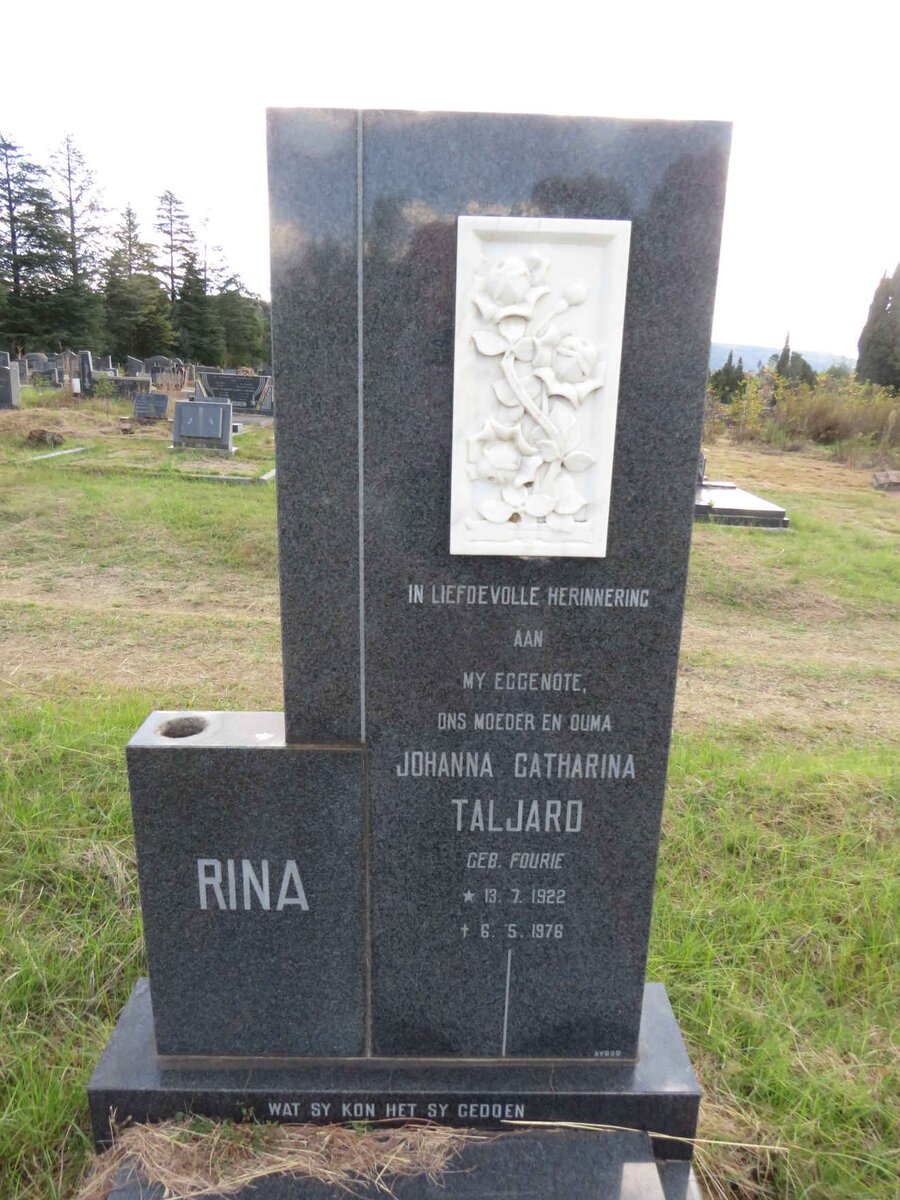 TALJARD Johanna Catharina nee FOURIE 1922-1976