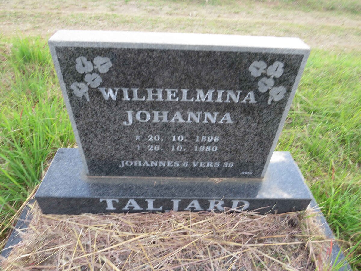 TALJARD Wilhelmina Johanna 1898-1980