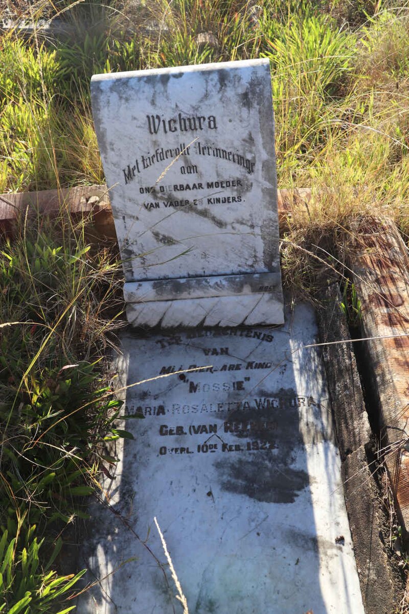 WICHURA Maria Rosaletta nee VAN REENEN -1922