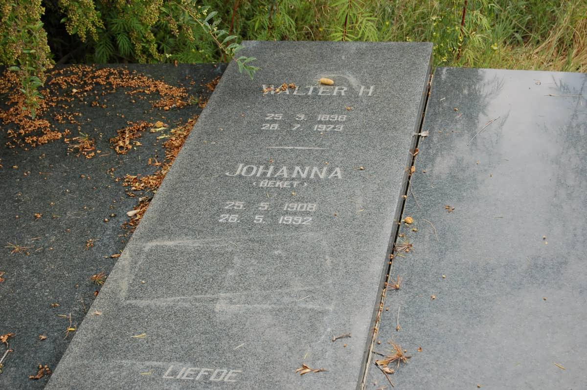 ANDERSON Walter H. 1898-1973 &amp; Johanna BEKET 1908-1992