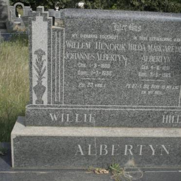 ALBERTYN Willem Hendrik Johannes 1889-1952 &amp; Hilda Margaretha 1891-1969