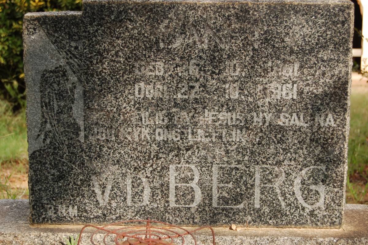 BERG ?anet, v.d. 1961-1961