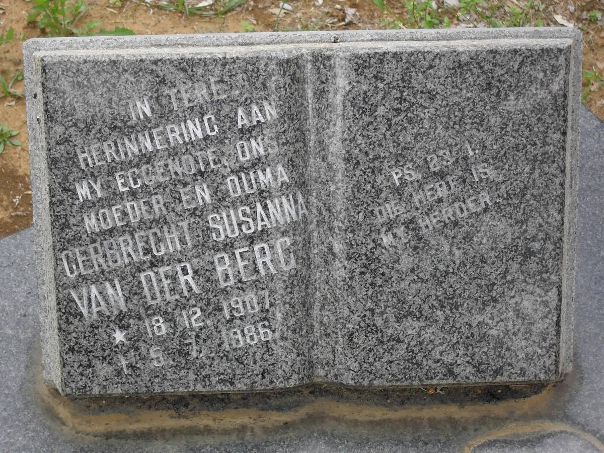 BERG Gerbrecht Susanna, van der 1907-1986