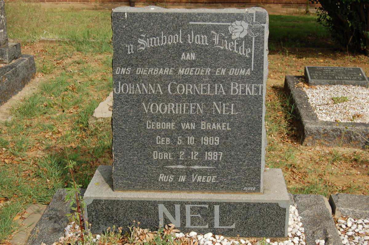 BEKET Johanna Cornelia voorheen NEL nee VAN BRAKEL 1909-1987