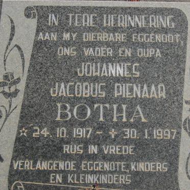BOTHA Johannes Jacobus Pienaar 1917-1997