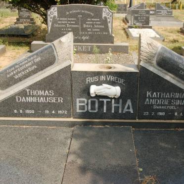 BOTHA Thomas Dannhauser 1900-1972 &amp; Katharina Andriesina SWANEPOEL 1910-1980