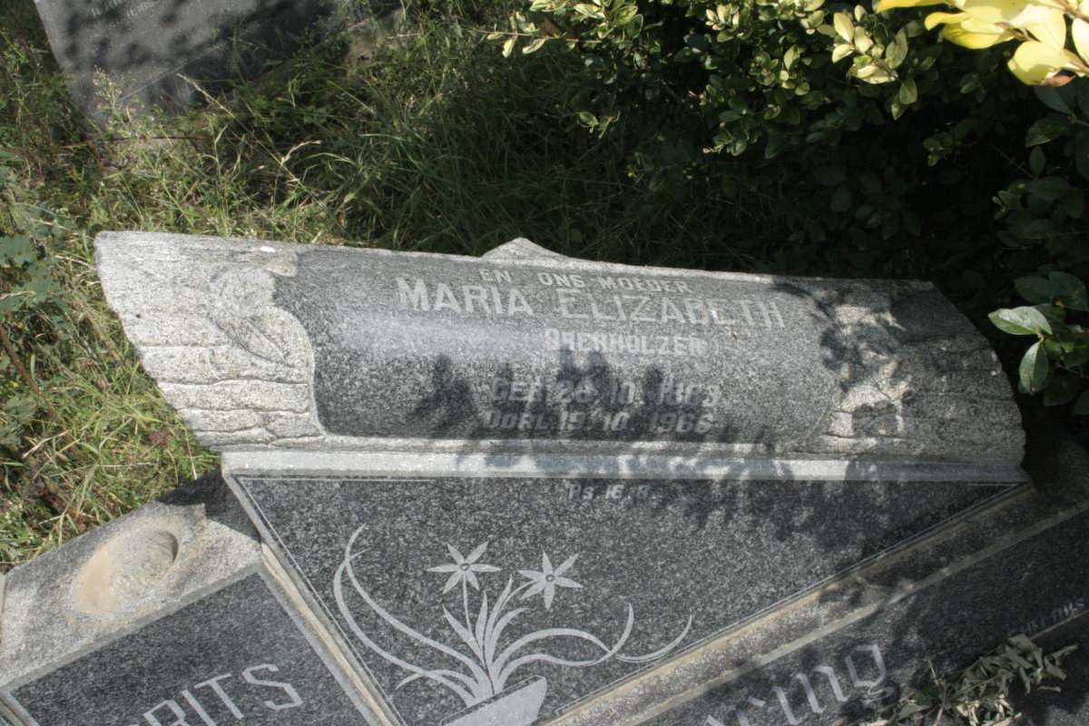 BRITS Nicolaas Jacobus 1870-1959 &amp; Maria Elizabeth OBERHOLZER 1883-1966