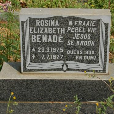 BENADE Rosina Elizabeth 1975-1977