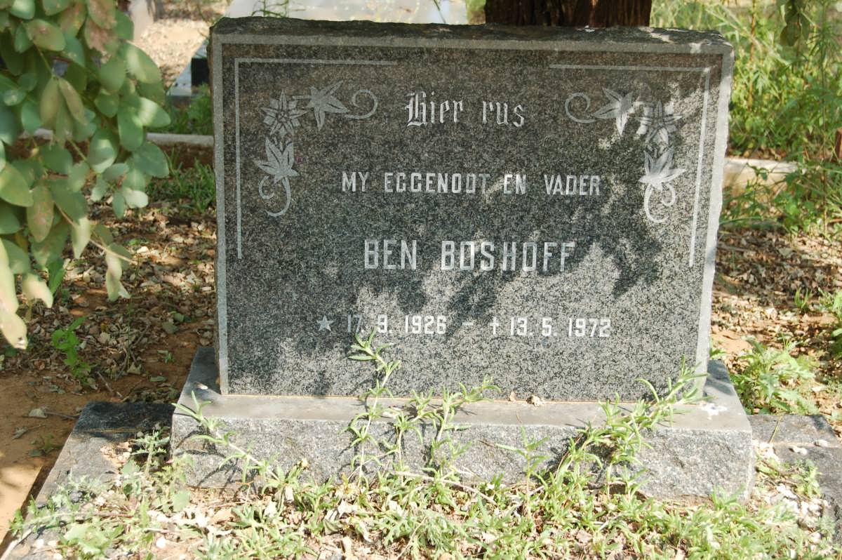 BOSHOFF Ben 1926-1972
