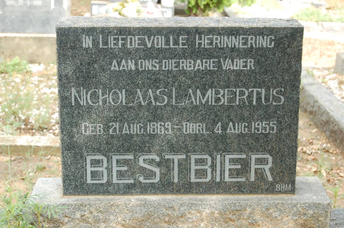 BESTBIER Nicholaas Lambertus 1869-1955
