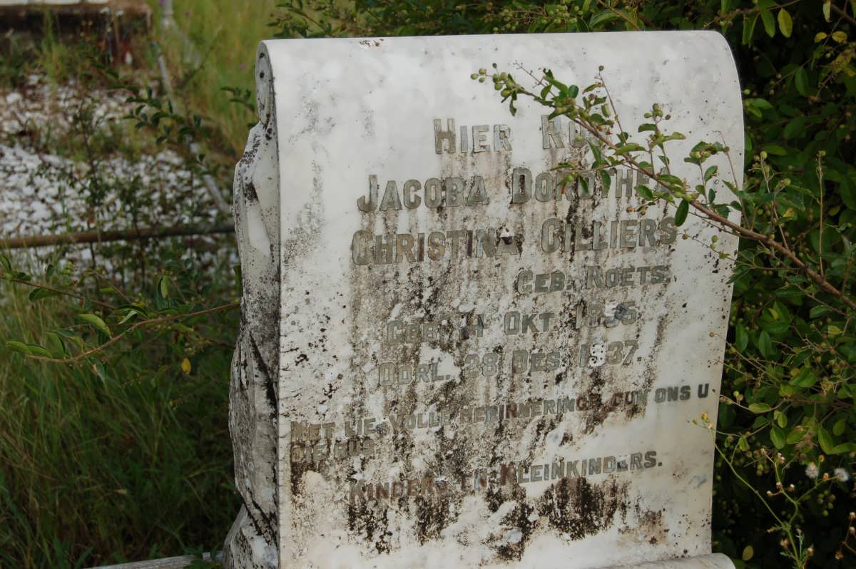 CILLIERS Jacoba Dorothea Christina nee ROETS 1855-1937