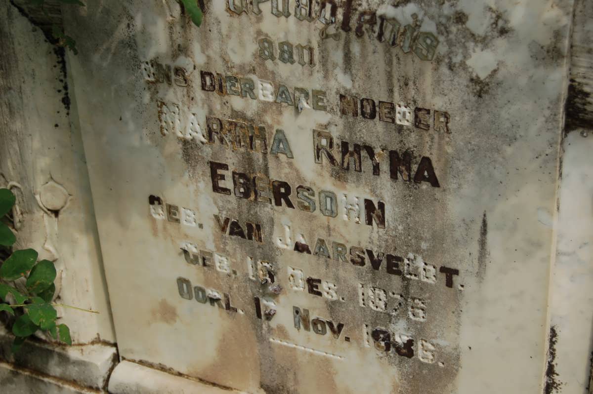EBERSOHN Martha Rhyna nee VAN JAARSVELDT 1876-1936