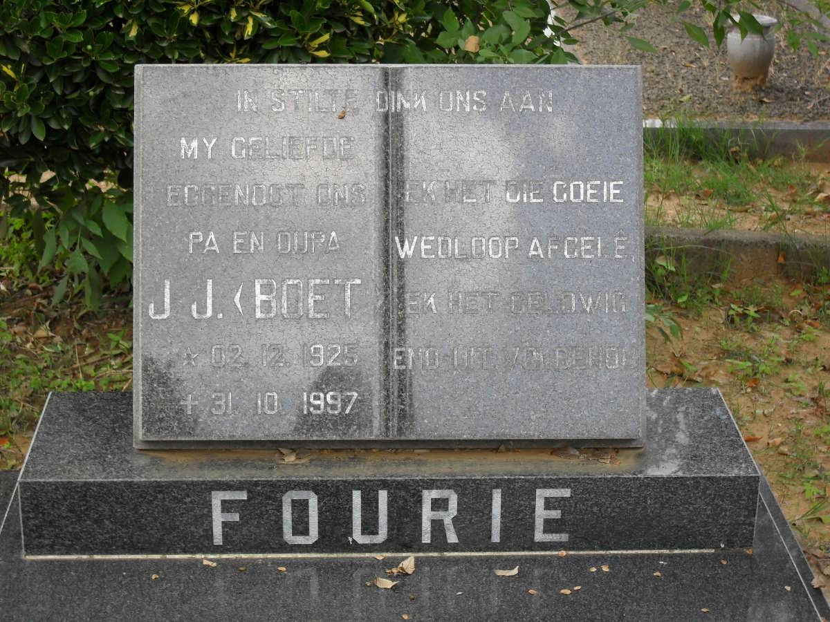 FOURIE J.J. 1925-1997