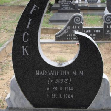 FICK Margaretha M.M. nee GROVé 1914-1984