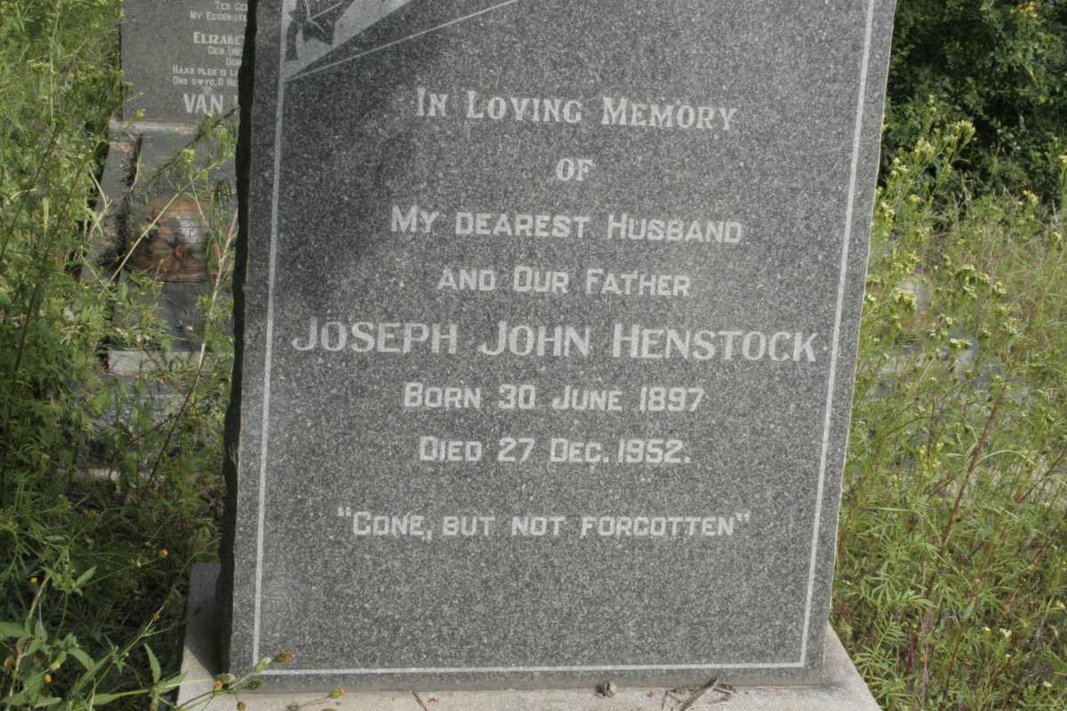 HENSTOCK Joseph John 1897-1952